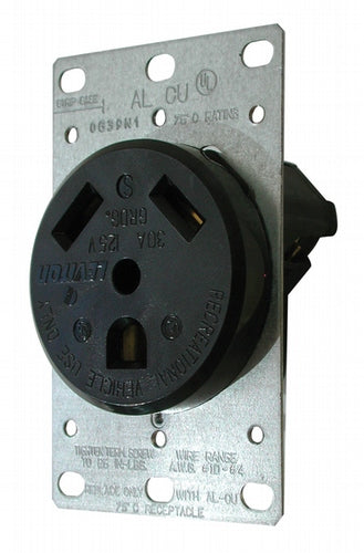 30 AMP RECEPTACLE - BLK