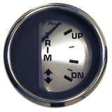 Faria Spun Silver 2" Trim Gauge f/Mercury/Mariner/Mercruiser/Volvo DP & Yamaha ('01 & Newer)