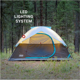 Coleman OneSource Rechargeable 4-Person Camping Dome Tent w/Airflow System & LED Lighting