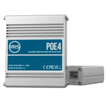 Iris Four Channel Uplink Power Over Ethernet Switch - IEEE802.3af & 3at Compliant - 9-30VDC Input - 48VDC Output