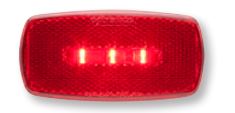 LED M/C;OVAL;BLK; RED