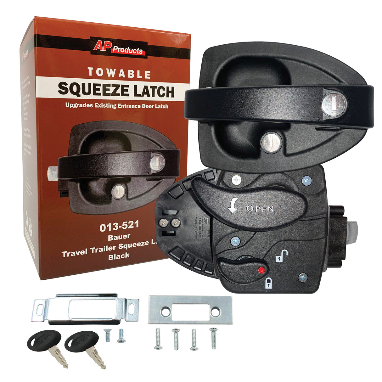 TRAVEL TRAILER SQUEEZE LATCH-BLACK