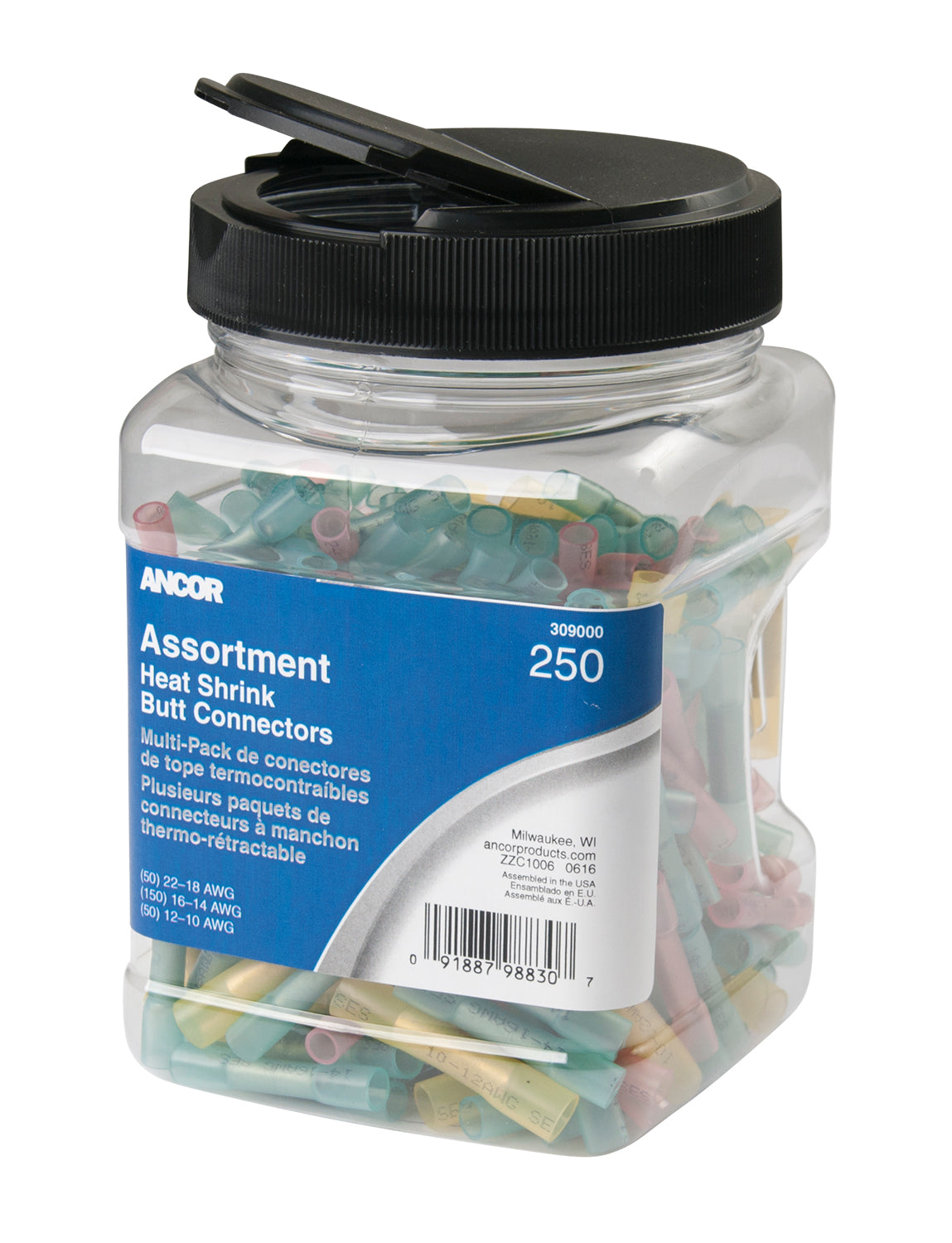 HS BUTT CONNECTOR250 PACK JAR
