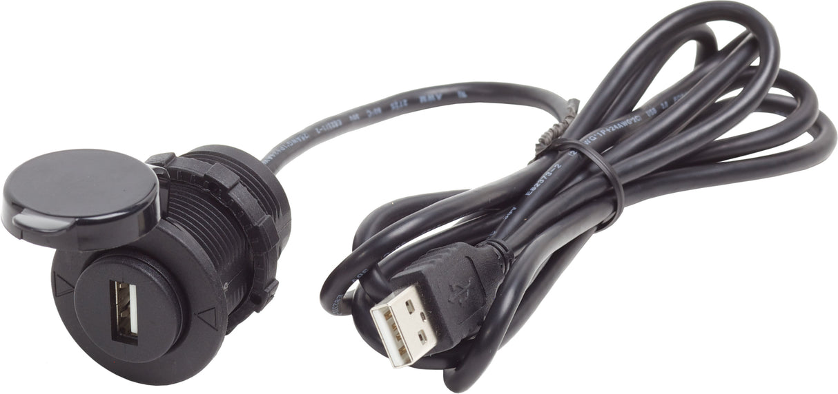 12VDC USB 2.0 PORT W/ EXT CABLE