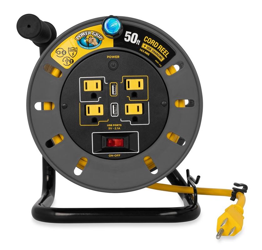 POWERGRIP  EXTENSION CORD REEL  50'