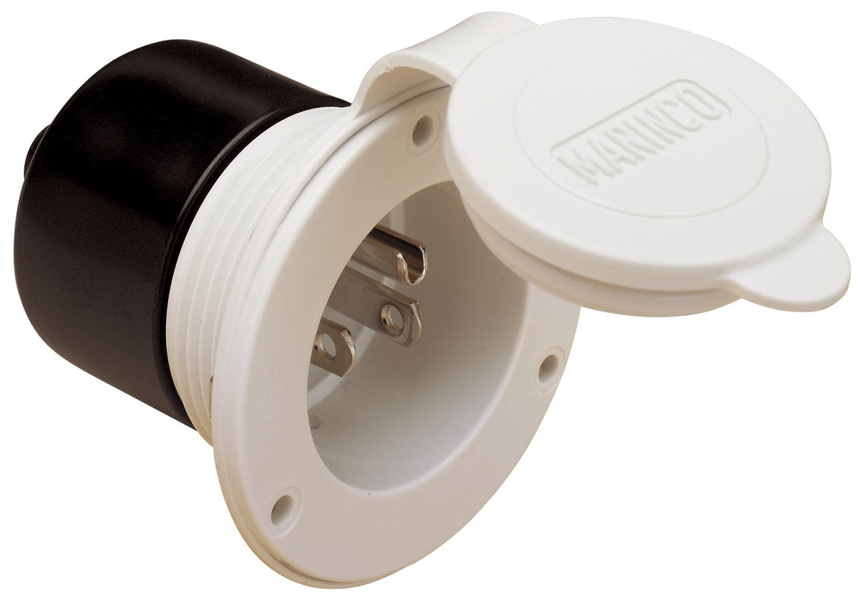 15A INLET WHITE