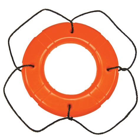 30' ORANGE POLYETH SHELL LIFE RING