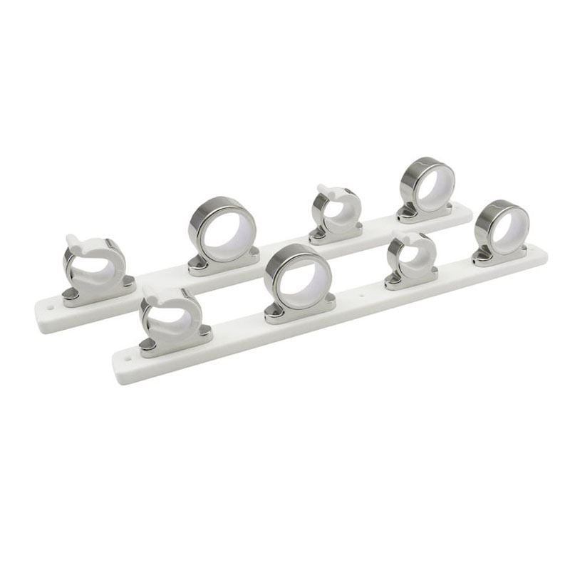 ROD HANGER  4-ROD SS W/POLY RACK WH
