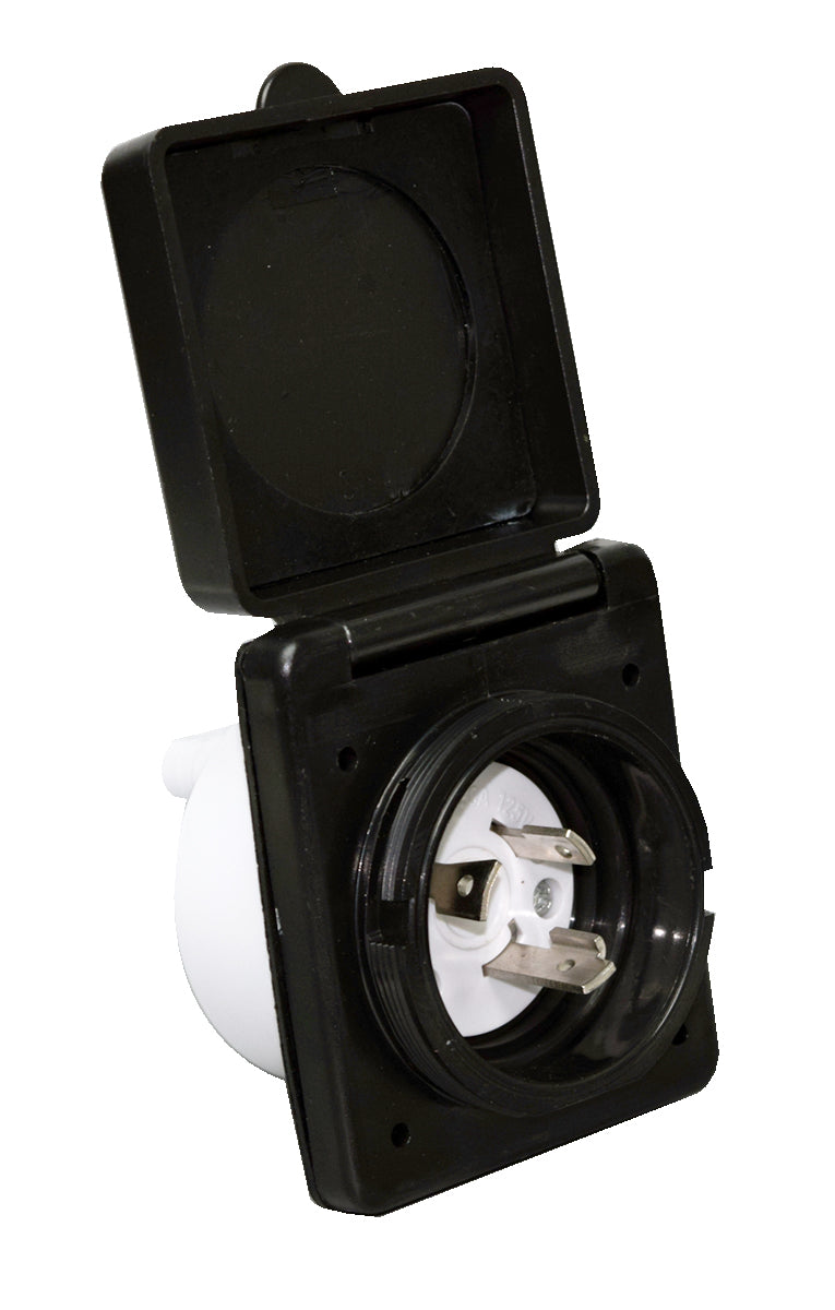 30A INLET  BLACK  CARDED