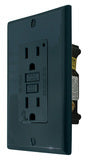 BLACK GFI RECEPTACLE