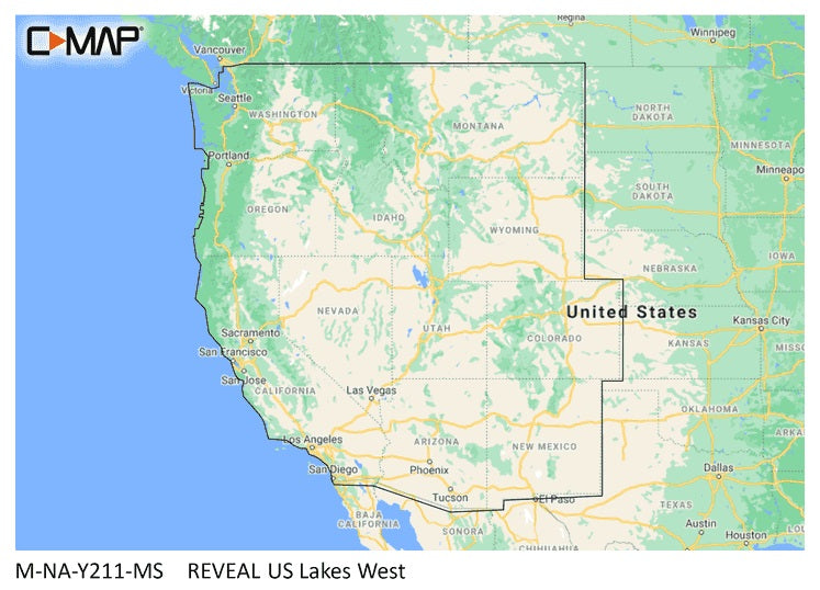 C-map Reveal Inland Us Lakes West