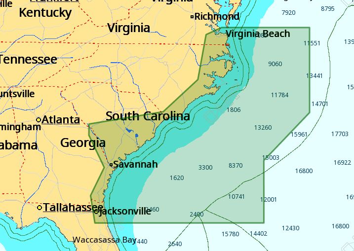 C-map M-na-d942 4d Local Norfolk To Jacksonville